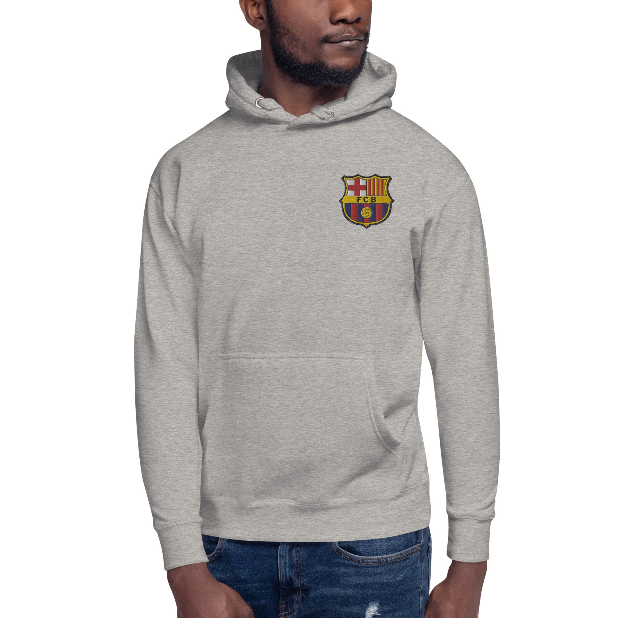 TheGLCreation FC Barcelona Soft Metallic Foil Design Hoodie Sweatshirts